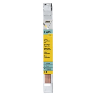 5 baguettes cuivre phosphore 6 % GYS - Ø 2 mm - Long. 333 mm