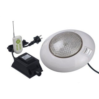 Projecteur LED-Spot 406 RGB Ubbink - Boîtier ABS coloris blanc - Ø 27,5 x H 7,5 cm
