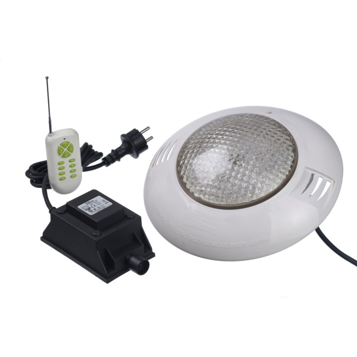 Projecteur LED-Spot 406 RGB Ubbink - Boîtier ABS coloris blanc - Ø 27,5 x H 7,5 cm