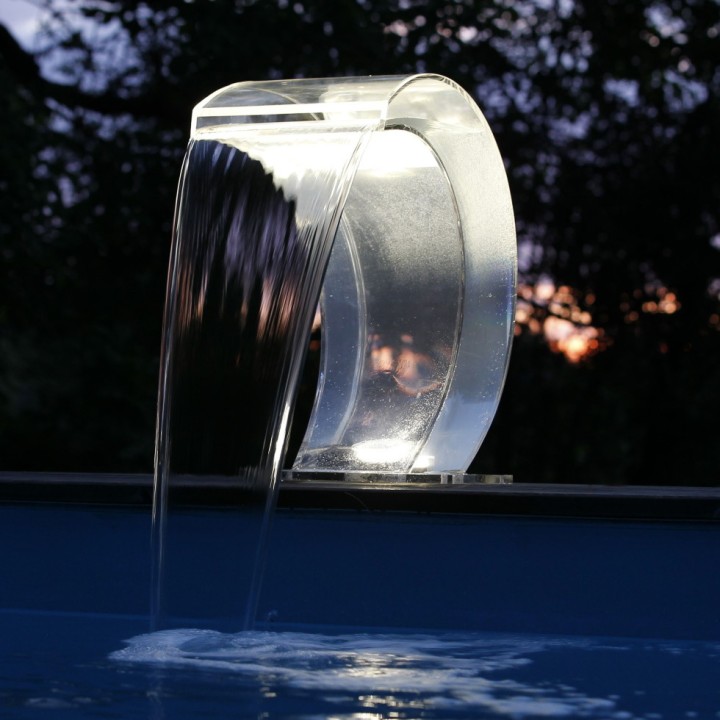 Cascade Mamba® Acrylic LED Ubbink - Acryl 4 mm - H 54 x 47,5 x 30 cm
