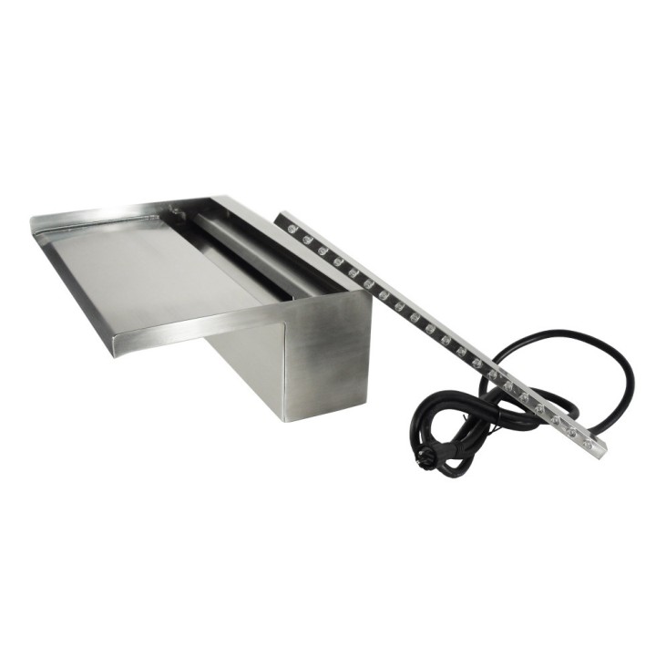 Cascade Niagara® Wall 90 LED Ubbink - Inox 316L - H 10 x 90 x 20 cm