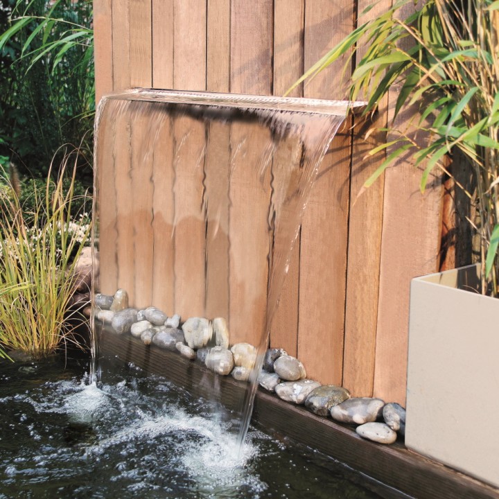 Cascade Niagara® Wall 90 LED Ubbink - Inox 316L - H 10 x 90 x 20 cm