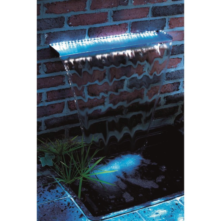 Cascade Niagara® Wall 90 LED Ubbink - Inox 316L - H 10 x 90 x 20 cm