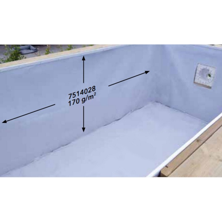 Feutre de protection Ubbink pour les parois - Coloris blanc - 170 g/m² - L 1,35 x l 11,8 m
