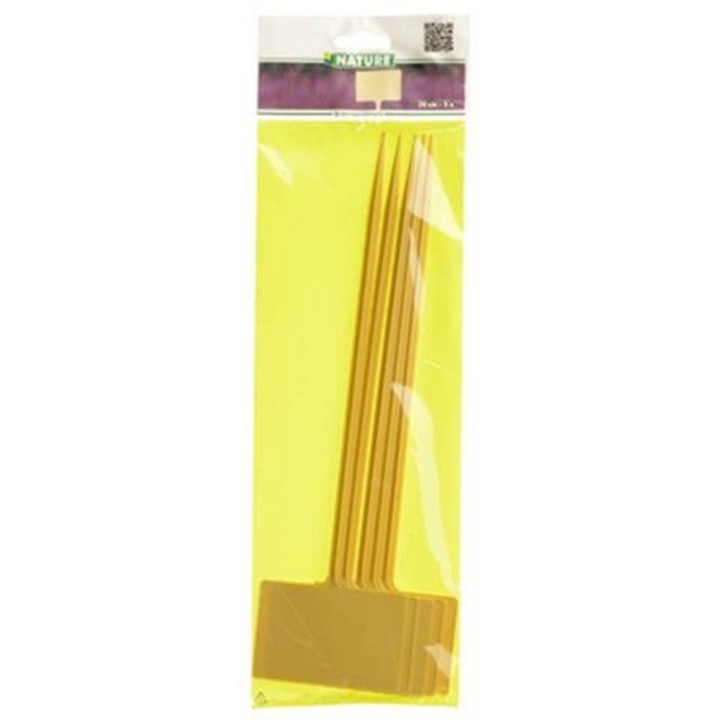 Etiquettes en T à planter en PVC - 34 cm - lot de 5