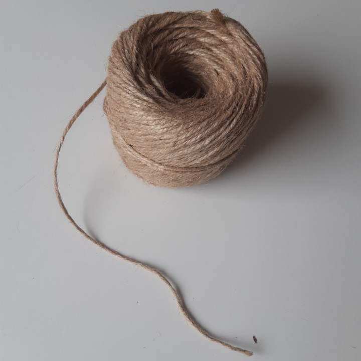 Ficelle BIO naturelle jute à greffer ou ficelle à tomates diamètre 2 mm bobine de 115m environ