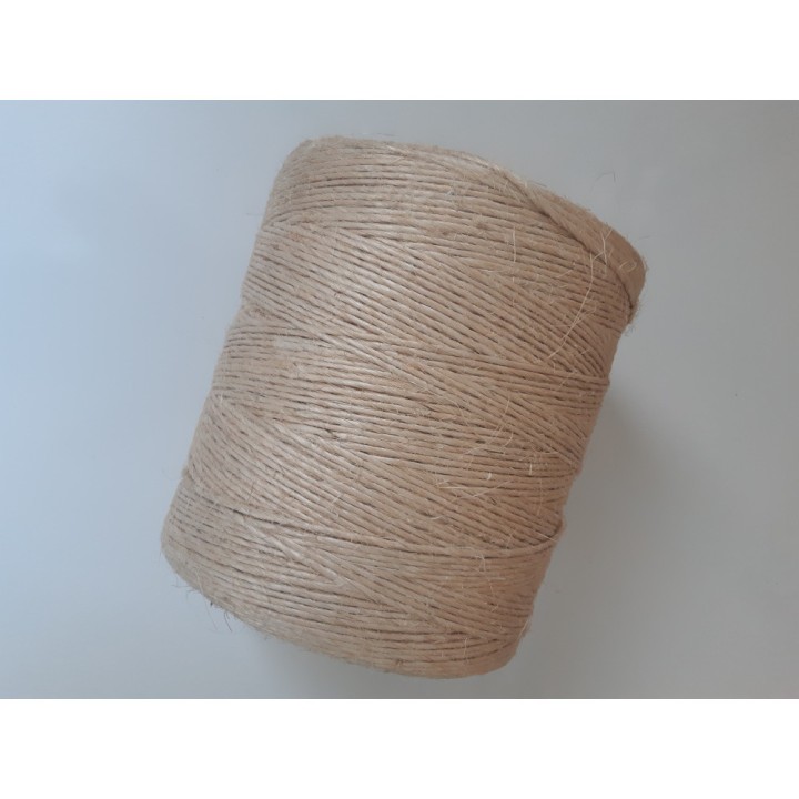 Ficelle Naturelle SISAL Blanc Type 220 (170m/kg) Bio Non-Traitée Bobine de 10Kg env.