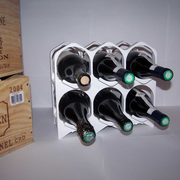Casiers à bouteilles couleur Blanc, Design et empilables pour cave à vin