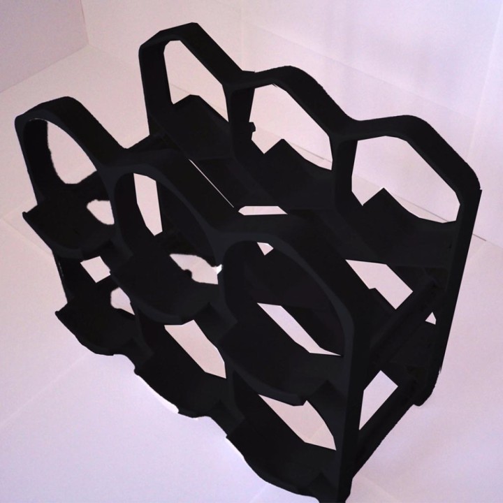 Casiers à bouteilles couleur Noir Lumineux, Design et empilables pour cave à vin