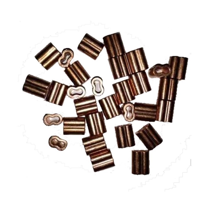 Manchons à sertir pour rabouter 100 % cuivre sachet de 100 unités