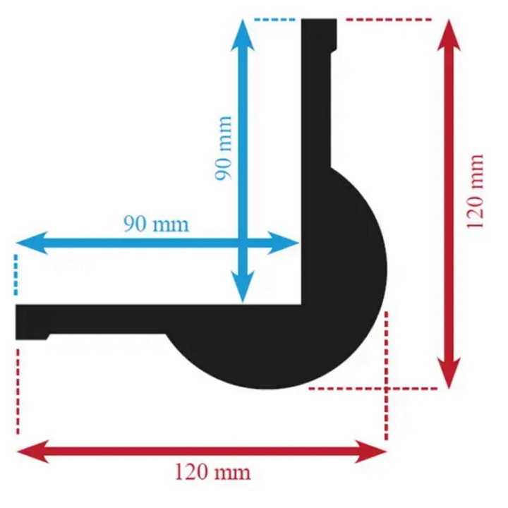 protection d'angle protector en caoutchouc pour box, van, etables ou murs