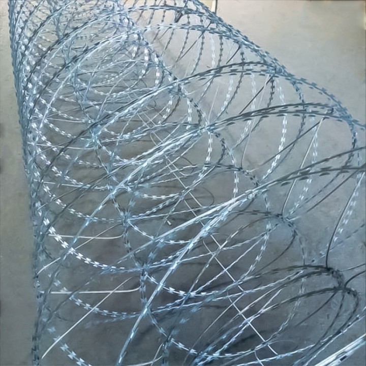 Concertina Milironce Fil Barbelé à Doubles lames anti-intrusion