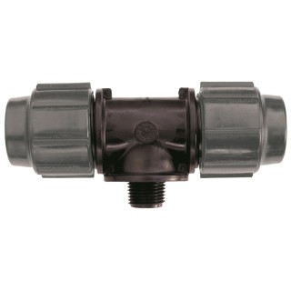 Raccord Té à compression NETAFIM diam. 25 mm, fileté mâle 3/4" (10 unités)