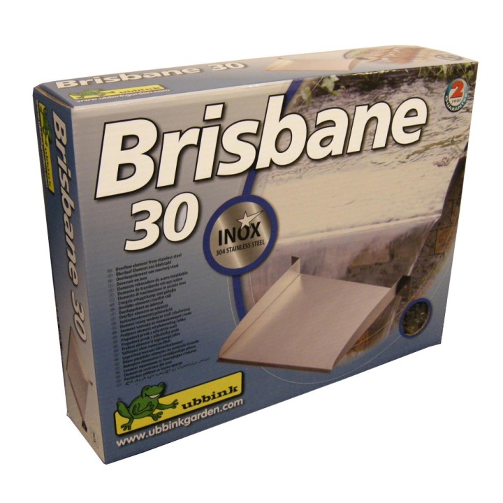 Lame d'eau Brisbane 30 Ubbink - Inox 304 - H6 x 30 x 25 cm