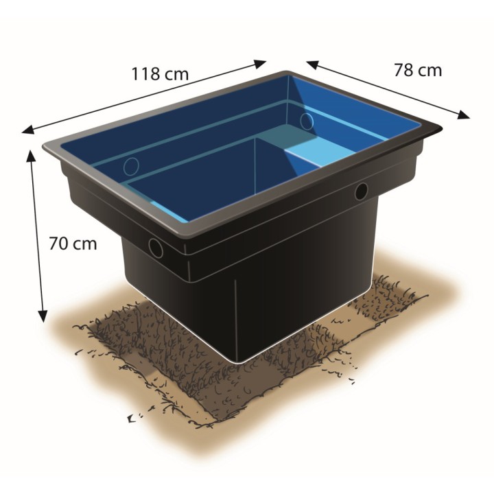 Bassin Quadra C1 Ubbink - 520 L