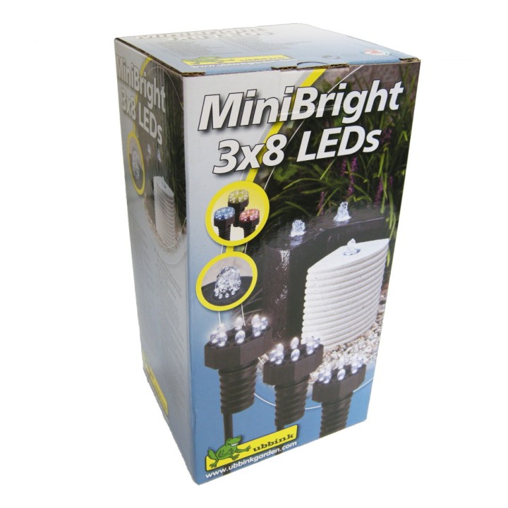 Eclairage Minibrigh 3x8 Leds Ubbink - transfo 230VAC/12V