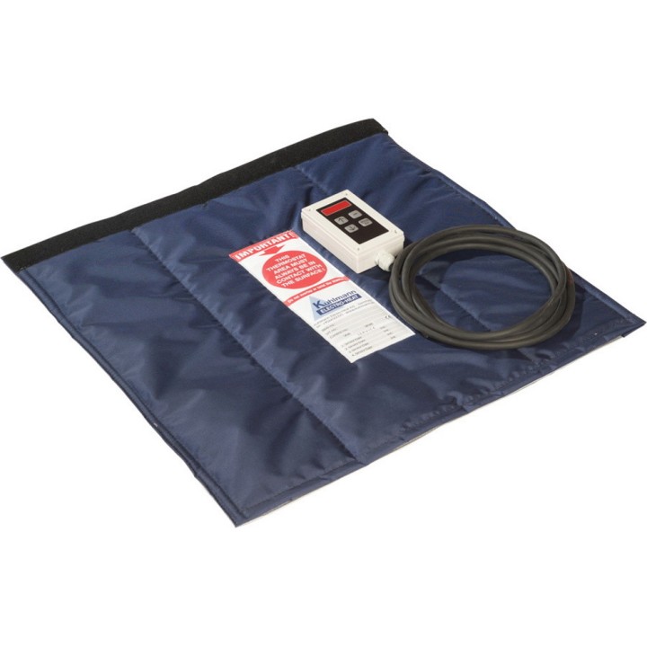 Couverture chauffante Kuhlmann avec régulateur numérique réglable (0-90°) - 230V - 450W - 1300 x 1300 mm
