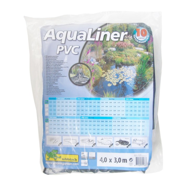 AquaLiner® Ubbink - bâche pour bassin - PVC, préemballé, plié, épaisseur 0,5mm - 4 x 3 m