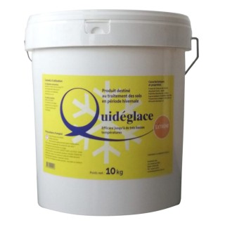Chlorure de calcium déverglaçant Quidéglace Extrême norme NF EN 16811-2, seau 10 kg
