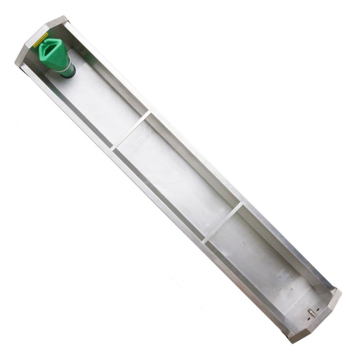 Bac inox grand volume pour sortie de pré-refroidisseur de lait DAIRYNOX 600 La Buvette