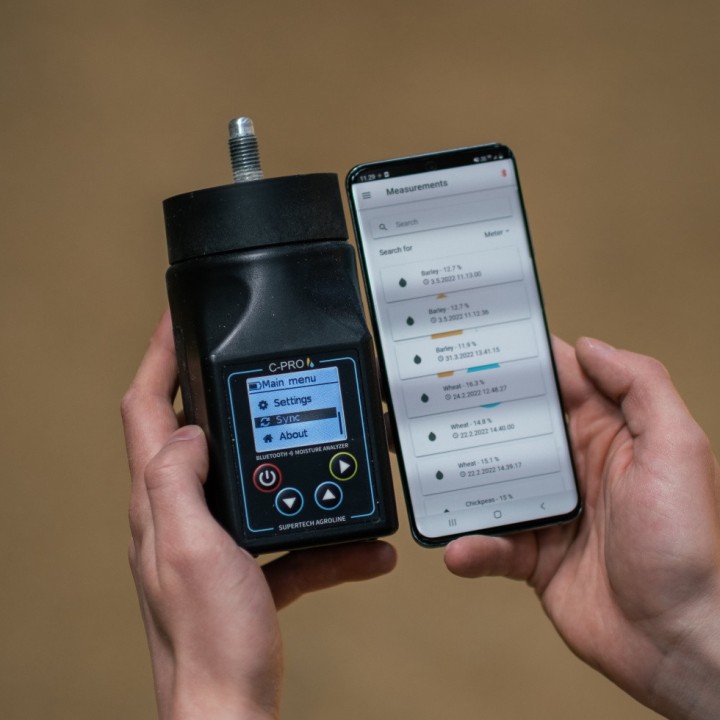 Humidimètre portable C-Pro Agrolog avec broyeur intégré connecté