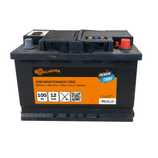 Batterie Premium Turbo AGM 12V/100Ah - 353 x 175 x 190 Gallagher