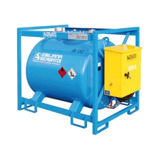 Réservoir Traspo 620 L Gasoil, normes ADR - pompe 24V (60 l/min), pistolet automatique avec tuyau 5 m