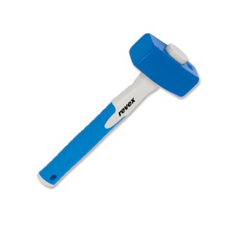 Massette droite angles abattus 1,25 kg avec manche en fibre Revex