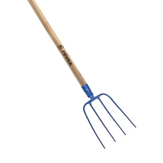Fourche à fumier 4 dents avec manche en bois pomme Revex