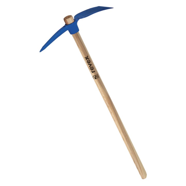 Pioche 1,4 kg cantonnier avec manche en bois Revex