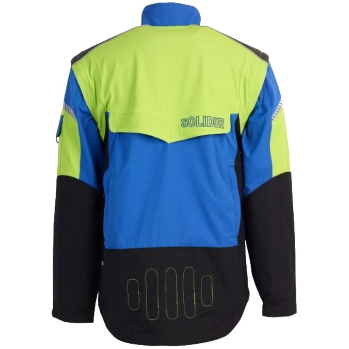 Veste de travail Climb non protégée vert et bleu, Solidur