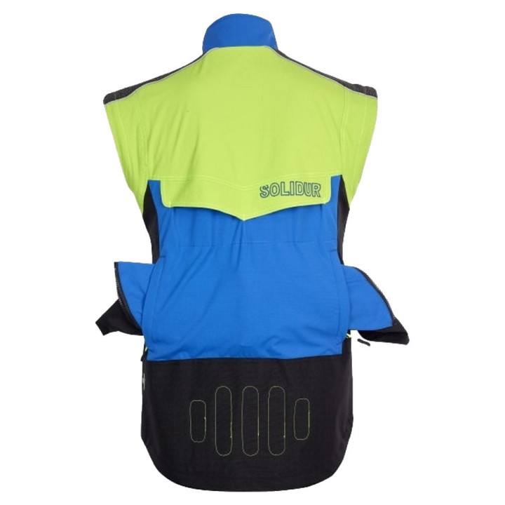 Veste de travail Climb non protégée vert et bleu, Solidur