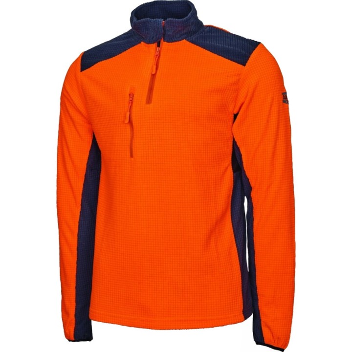 Polaire COB gaufrée orange, Solidur