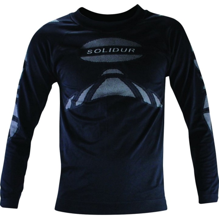 Tee-shirt manche longue SVH thermique noir, Solidur