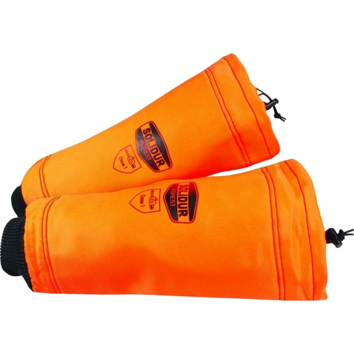 Manchette de protection bûcheronnage classe 1 orange, Solidur