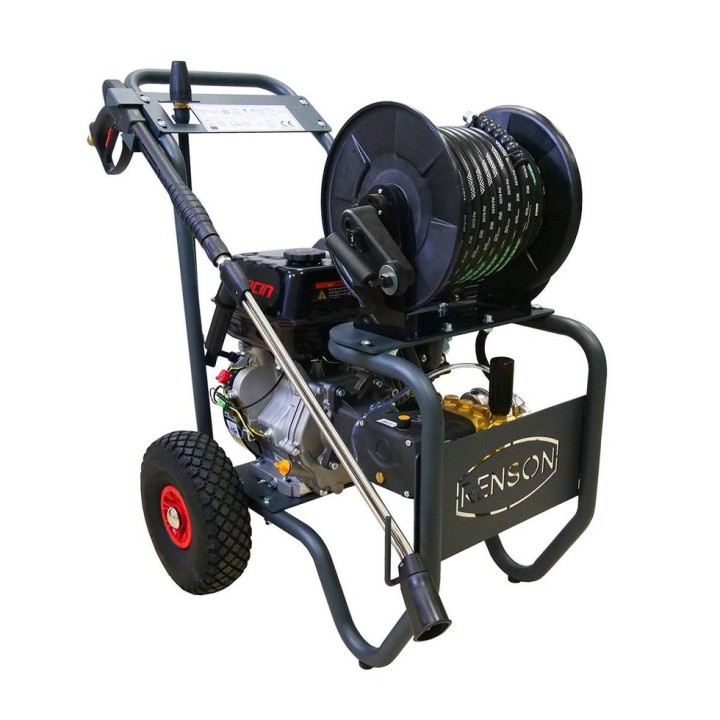 Nettoyeur haute pression Renson thermique booster, 250 bars, 15l/min, enrouleur 20m - Moteur Loncin G420F