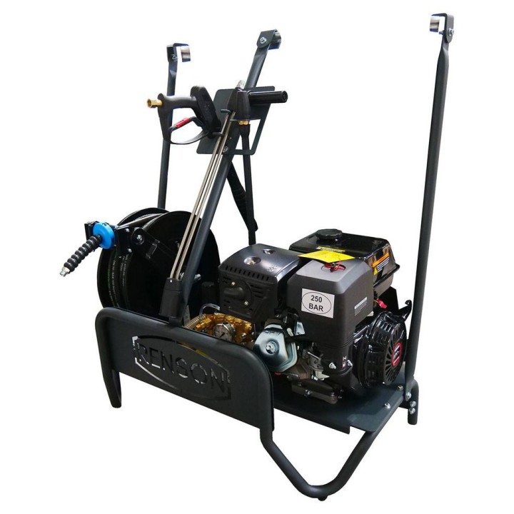 Nettoyeur haute pression Renson thermique boostibc, 250 bars, 15l/min, enrouleur 20m  - Moteur Loncin G20F