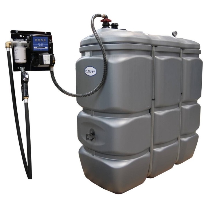 Cuve à fioul 1500L PEHD Renson avec pompe 50L/min et station murale
