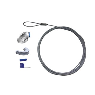 Kit d'ancrage GPAK Gripple Médium pour piquets bois, câble zinc alu 4,5 m