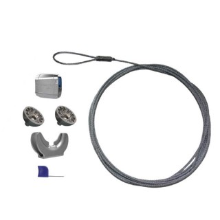 Kit d'ancrage GPAK Gripple Médium pour piquets métal monocanal, câble zinc alu 3,5 m