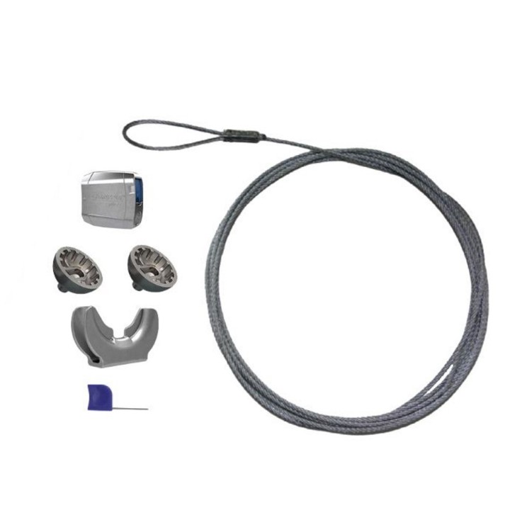 Kit d'ancrage GPAK Gripple Médium pour piquets métal monocanal, câble zinc alu 3,5 m