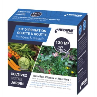 Kit irrigation goutte à goutte Netafim, 130 m²