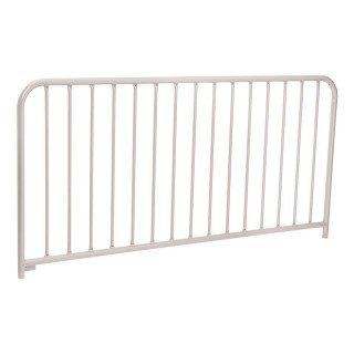 Barrière à barreaux Procity L 2000 x h 1300 mm, tubes acier Ø 35 et 16 mm - Peint/Galva - Scellement direct - Gris soie
