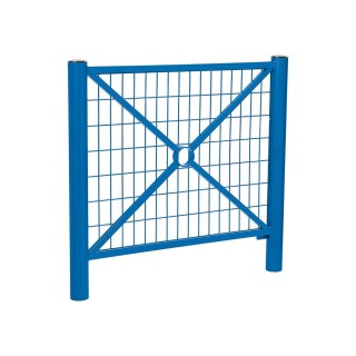 Barrière Province Inox brossé Procity, cadre grillagé, L 1072 x 1000 mm - Peint/zinc - Scellement direct - Bleu gentiane