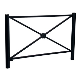 Barrière Province Inox brossé Procity, cadre rosace, L 1572 x 1000 mm - Peint/zinc - Scellement direct - Noir foncé