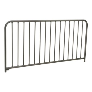 Barrière à barreaux Procity L 2000 x h 1300 mm, tubes acier Ø 35 et 16 mm - Peint/Galva - Scellement direct - Gris Procity