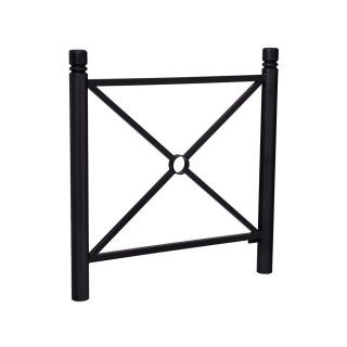 Barrière Province City Procity, cadre simple croix, L 1072 x 1000 mm - Peint/zinc - Scellement direct - Noir foncé