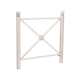 Barrière Province City Procity, cadre rosace, L 1072 x 1000 mm (hors pommeau) - Peint/zinc - Scellement direct - Gris soie