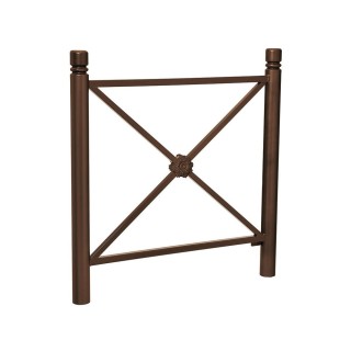 Barrière Province City Procity, cadre rosace, L 1072 x 1000 mm (hors pommeau) - Peint/zinc - Scellement direct - Brun chocolat