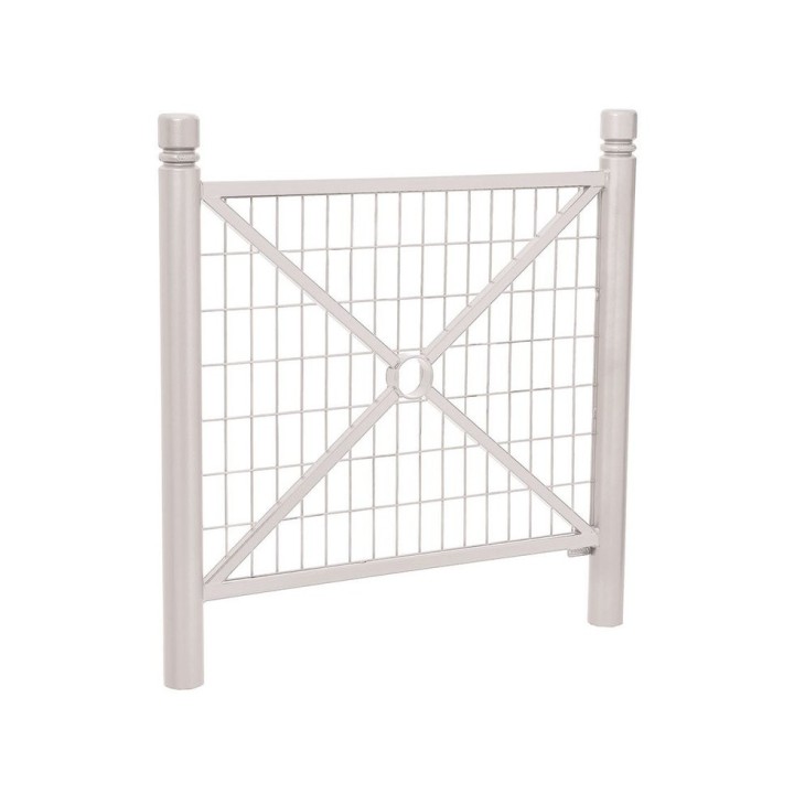 Barrière Province City Procity, cadre grillagé, L 1072 x 1000 mm (hors pommeau) - Peint/zinc - Scellement direct - Gris soie
